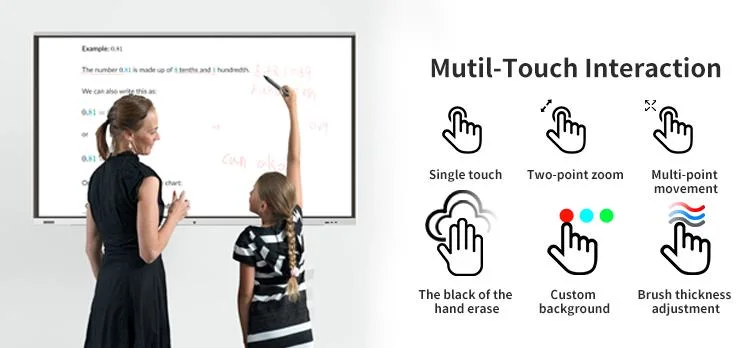 Interactive Whiteboards and Screens 75inch Touch Screen Nano Interactive Whiteboard Smart Blackboard for Teaching