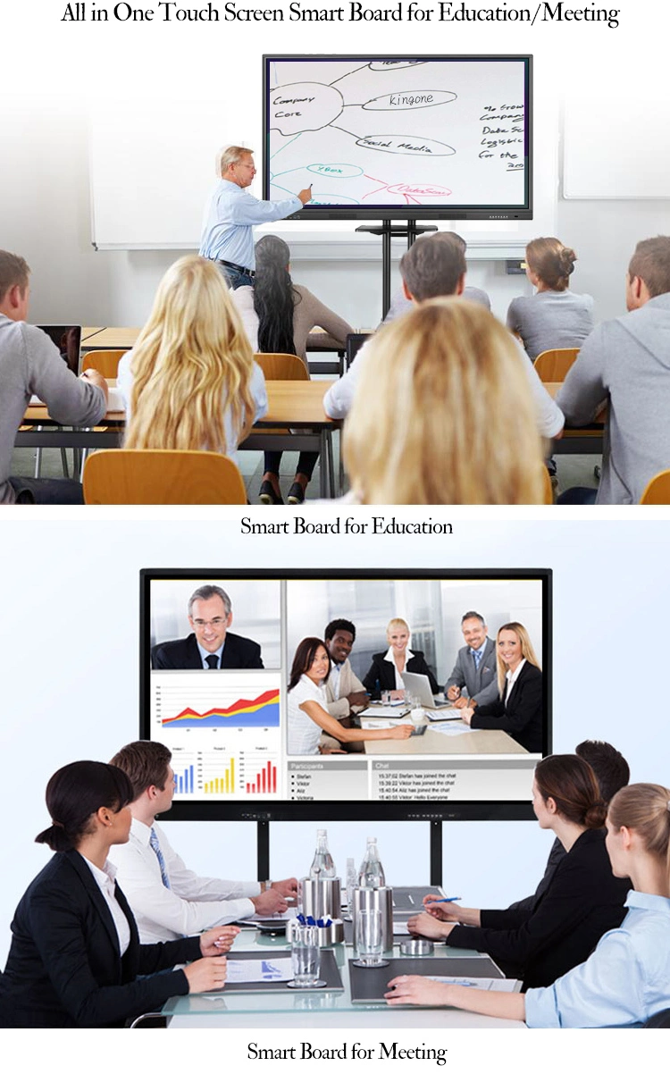 Anti-Explosion Touch Screen Nano Blackboard LED LCD Writing Smart Board Interactive Whiteboard