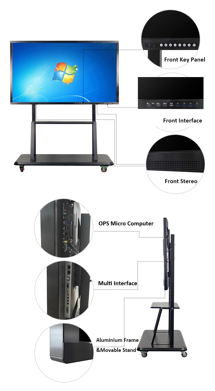 110inch Customized Intelligent Interactive Whiteboard Electronic Whiteboard Smart Board for School Meeting