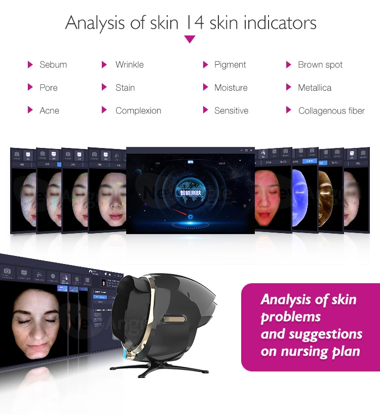 UV Smart 3D Magic Mirror Skin Moisture Testing Analyzer Beauty Facial Equipment