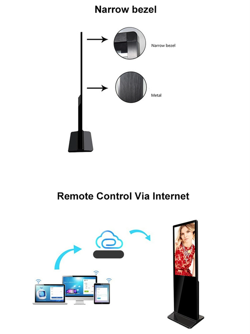 43&quot; LED Display Screen Kiosk All in One PC Multi Screen Advertising Display Advertising Screen New Digital Signage Solutions 43 Inch Kiosk