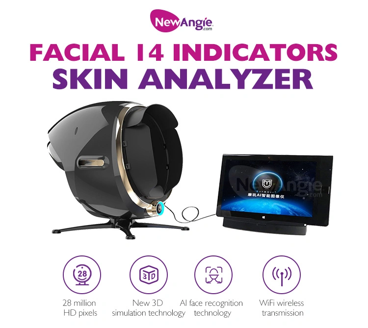 Facial Skin Analyzer Digital Mirror Portable Facial Magic Magnifier Face 3D Beauty Skin Test Machine