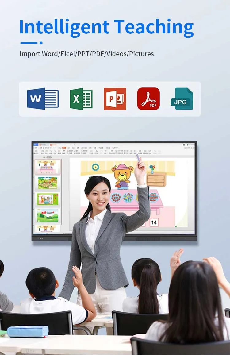 86&quot; Big Screen Interactive White Board with 4+32g Writing Pen Built-in Camera