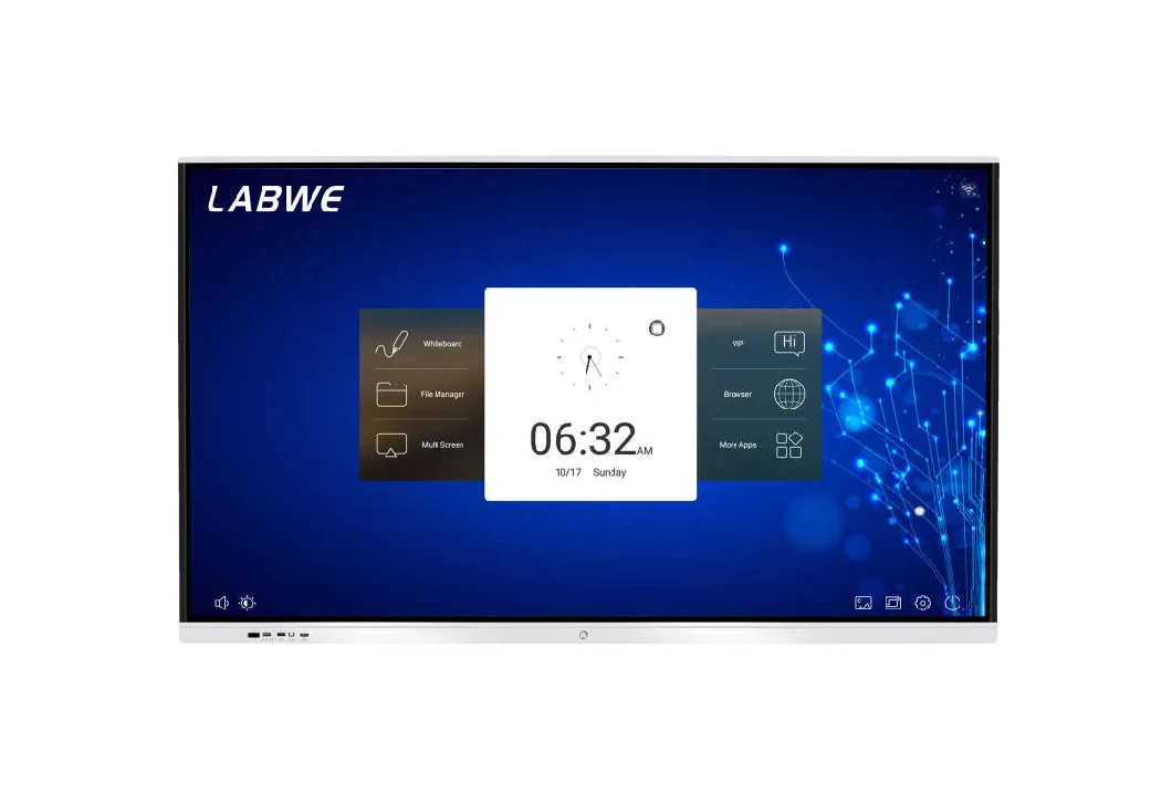 4K Interactive Flat Panel 75inch with Android and Windows for Classroom and Office Meeting