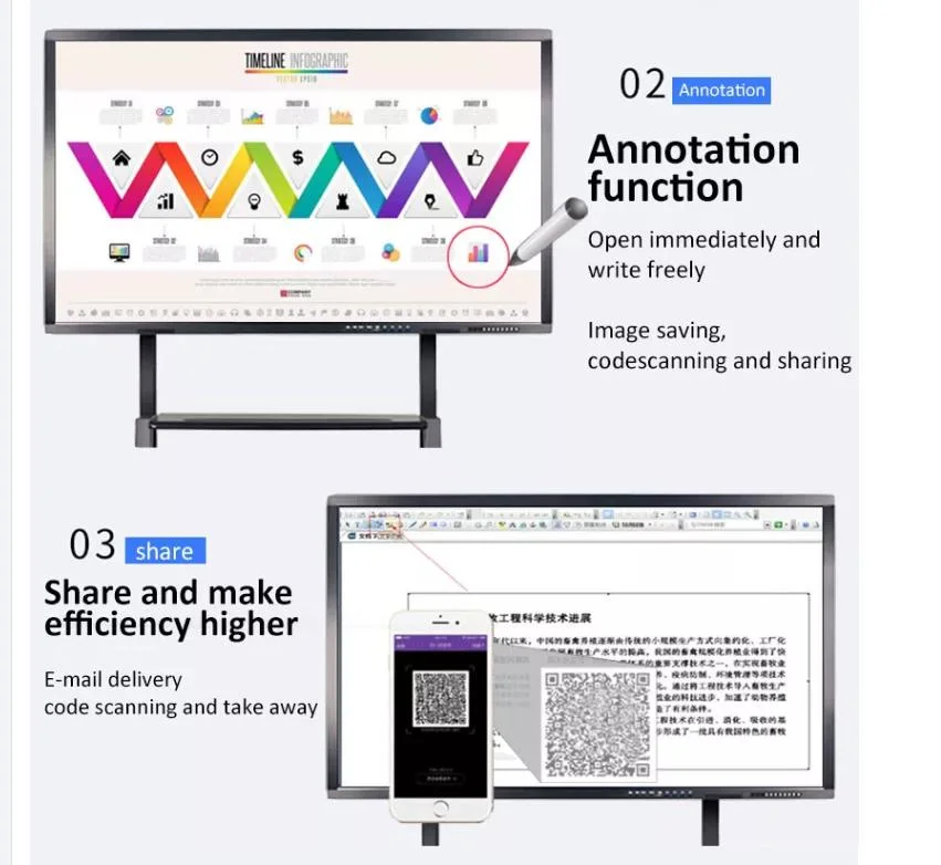 110 Inch Touch Screen Electronic Interactive Digital Whiteboard Meeting Smart Board