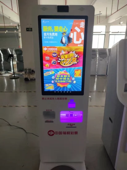 Self Service Vending Machine for Smart Lottery Ticket Kiosk with Ticket Printer and Qr Scanner