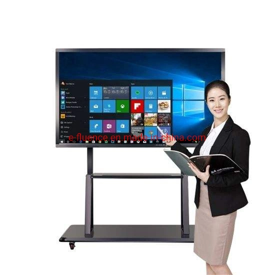 75 Inch Pcap Capacitive 10 Points Touch Dual PC Smart Board Interactive Whiteboard Screen with Android and OPS PC