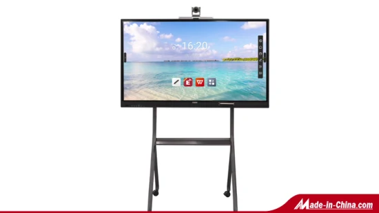 4K 86inch classroom digital smart board price inbuilt camera and mic interactive flat panel for teaching