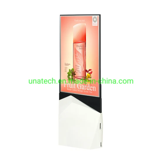 Diamond Shape Standing Double Side Slim Capacitive Touch Screen LCD Digital Signage